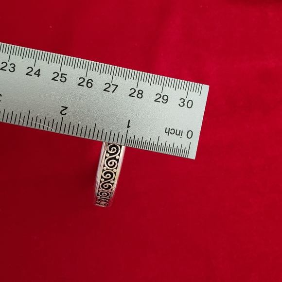 Vintage BA Sterling Silver Swirl Pattern Bangle Bracelet - Picture 5 of 7